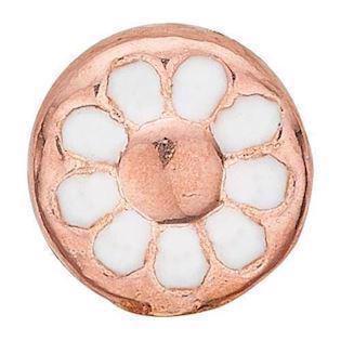Christina Collect Rose Gold-plated 925 Sterling Silver Marguerite Small rose gold-plated daisy with white enamel, model 603-R11
